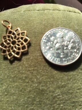 Dainty Gold plated mandala pendant